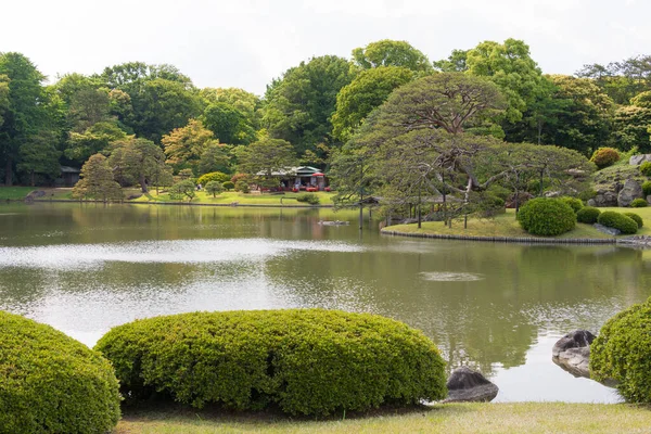 Tóquio Japão Rikugien Gardens Tóquio Japão Construção Parque Ocorreu Entre — Fotografia de Stock