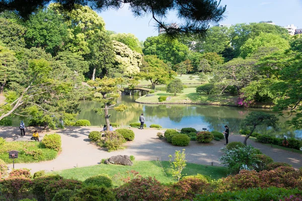 Tokyo, Japan - Rikugien Gardens in Tokyo, Japan. The construction of the park took place between 1695 and 1702.