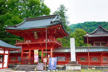 Nikko, Japonya - Nikko, Tochigi, Japonya 'daki Chuzenji Tapınağı. Ünlü tarihi bir yer..