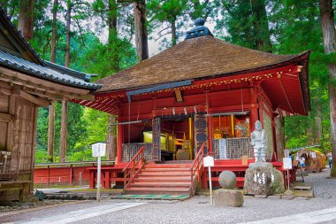 Nikko, Japonya - Nikko, Tochigi, Japonya 'daki Futarasan Tapınağı' nda Daikokuden. Nikko 'nun Tapınakları ve Tapınakları Dünya Mirası Alanının bir parçasıdır..