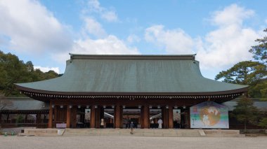 Nara, Japonya - Kashihara, Nara, Japonya 'daki Kashihara Jingu Tapınağı. Tapınak ilk olarak 1890 'da inşa edildi..