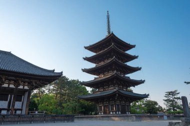 Nara, Japonya - Japonya, Nara 'daki Kofukuji Tapınağı. UNESCO Dünya Mirası Sitesi - Antik Nara Tarihi Anıtları.