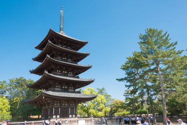 Nara, Japonya - Japonya, Nara 'daki Kofukuji Tapınağı. UNESCO Dünya Mirası Sitesi - Antik Nara Tarihi Anıtları.