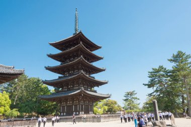 Nara, Japonya - Japonya, Nara 'daki Kofukuji Tapınağı. UNESCO Dünya Mirası Sitesi - Antik Nara Tarihi Anıtları.
