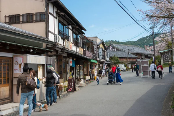 Nara Giappone Strada Dello Shopping Nella Zona Nakasenbon Mount Yoshino — Foto Stock