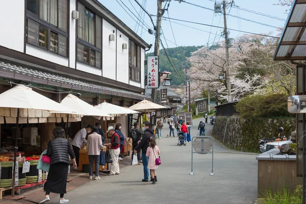Nara Giappone Strada Dello Shopping Nella Zona Nakasenbon Mount Yoshino — Foto Stock