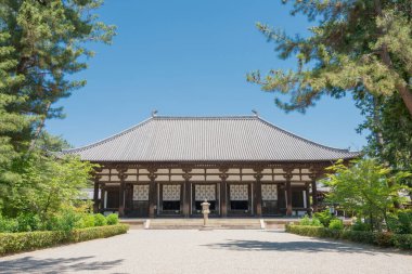 Nara, Japonya - Japonya 'daki Toshodaiji Tapınağı. UNESCO Dünya Mirası Sitesi - Antik Nara Tarihi Anıtları.