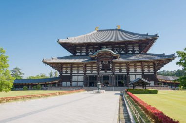 Nara, Japonya - Japonya, Nara 'daki Todaiji Tapınağı. UNESCO Dünya Mirası Sitesi - Antik Nara Tarihi Anıtları.