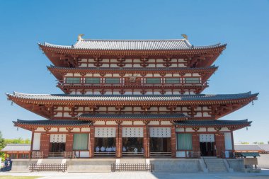 Nara, Japonya - Japonya, Nara 'daki Yakushiji Tapınağı. UNESCO Dünya Mirası Sitesi - Antik Nara Tarihi Anıtları.
