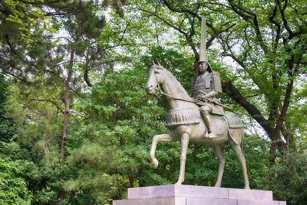 Takaoka Japonsko Socha Maedy Toshinagy 1562 1614 Zámeckém Parku Takaoka — Stock fotografie