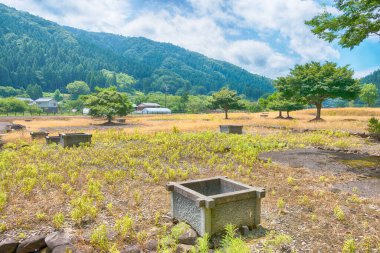 Fukui, Japonya - Fukui şehrindeki Ichijodani Asakura Aile Tarihi Harabeleri, Fukui Bölgesi, Japonya. Bu bölge, Sengoku döneminde 103 yıl boyunca Asakura klanı tarafından kontrol edildi..