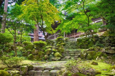 Fukui, Japonya - Eiheiji Town 'daki Eiheiji Tapınağı, Fukui Bölgesi, Japonya. Eiheiji Japonya 'daki Soto Budizm Okulu' nun iki ana tapınağından biridir..