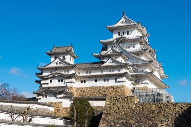 Hyogo, Japonya - Himeji Kalesi, Hyogo, Japonya. UNESCO 'nun Dünya Mirası Alanının bir parçasıdır - Himeji-jo ve Japonya' nın Ulusal Hazinesi.