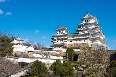 Hyogo, Japonya - Himeji Kalesi, Hyogo, Japonya. UNESCO 'nun Dünya Mirası Alanının bir parçasıdır - Himeji-jo ve Japonya' nın Ulusal Hazinesi.