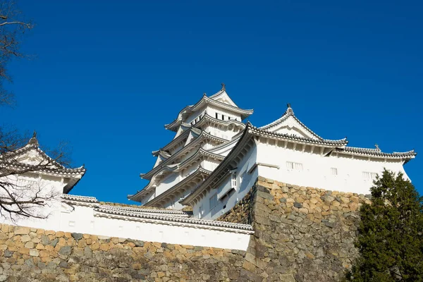 Hyogo Jepang Pemandangan Istana Himeji Dari Kuil Otokoyama Hachimangu Himeji — Stok Foto