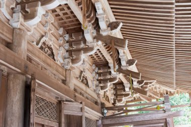 Hyogo, Japonya - Himeji, Hyogo, Japonya 'daki Engyoji tapınağı. Tapınak ilk olarak 966 yılında inşa edildi..