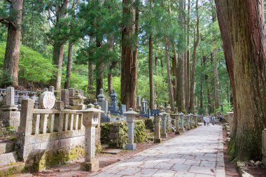Wakayama, Japonya - Koya, Wakayama, Japonya 'daki Koya Dağı' ndaki Okunoin Mezarlığı. Koya Dağı UNESCO Dünya Mirası Alanıdır.