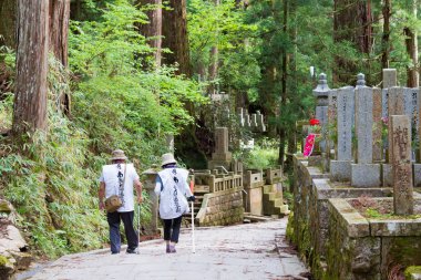 Wakayama, Japonya - Koya, Wakayama, Japonya 'daki Koya Dağı' ndaki Okunoin Mezarlığı. Koya Dağı UNESCO Dünya Mirası Alanıdır.