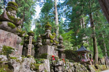 Wakayama, Japonya - Koya, Wakayama, Japonya 'daki Koya Dağı' ndaki Okunoin Mezarlığı. Koya Dağı UNESCO Dünya Mirası Alanıdır.