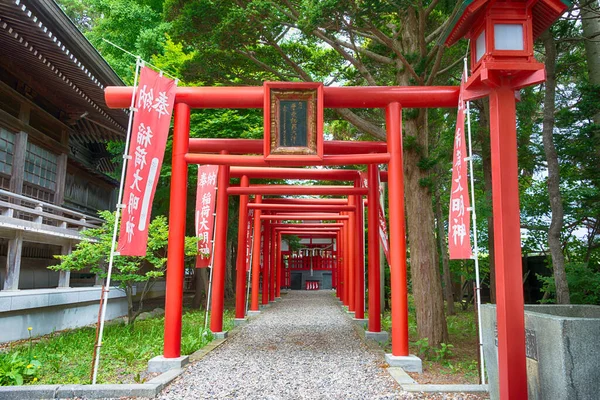 北海道 汤村神社有360年的历史 离云川翁森只有10分钟的步行路程 — 图库照片