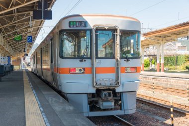 Wakayama, Japonya - KiHa 25 dizel çoklu birim tren Shingu, Wakayama, Japonya 'da. İstasyon JR Central ve JR West tarafından işletilmektedir..
