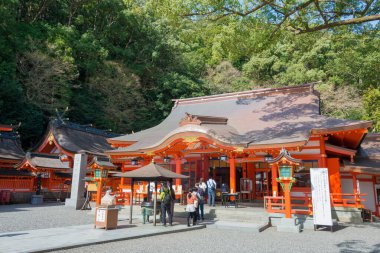 Wakayama, Japonya - Nachikatsuura, Wakayama, Japonya 'daki Kumano Nachi Taisha. UNESCO 'nun Dünya Mirası Alanındaki 