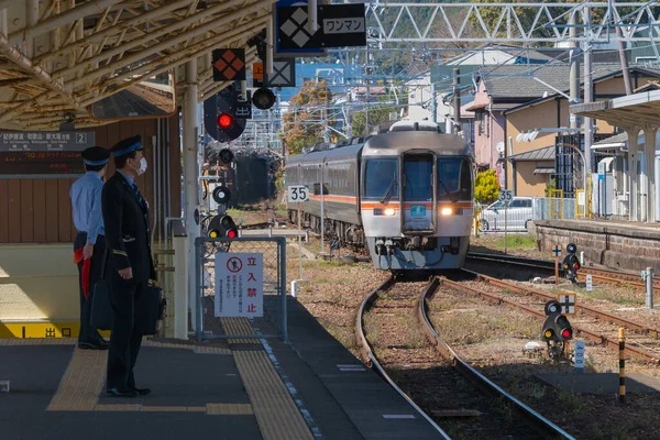 Wakayama Japan Kiha Seriens Dieselmotorvagnståg Dmu Vid Shingu Station Shingu — Stockfoto
