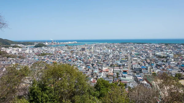 Wakayama, Japan - Beautiful scenic view from Kamikura Shrine in Shingu, Wakayama, Japan.