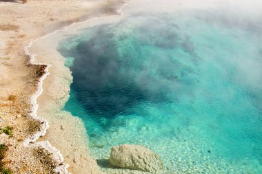Batı başparmak şofben Havzası bakır ve sarı, Yellostone Milli Parkı, Wyoming