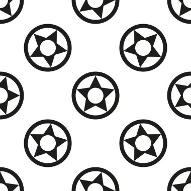 Daire içinde yıldız, kesintisiz desen olarak