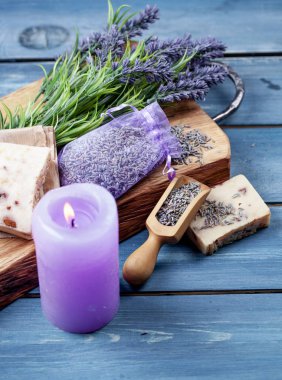 Lavanta spa ayarı. Lavanta ürünleri ile sağlıklı yaşam Tema.