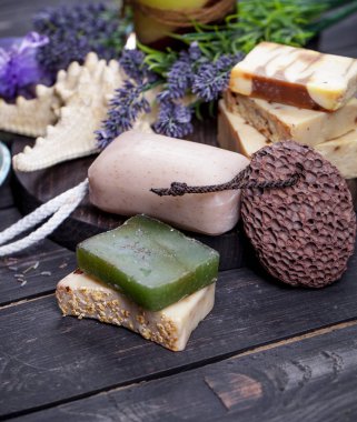 Lavanta spa ayarı. Lavanta ürünleri ile sağlıklı yaşam Tema.