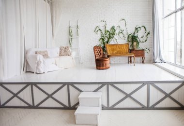 Konsept iç tasarımı beyaz 