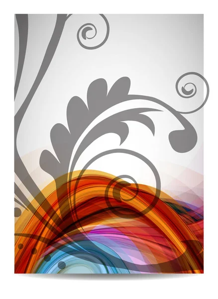 Banner Floral Modelo Colorido Com Espaço Cópia — Vetor de Stock