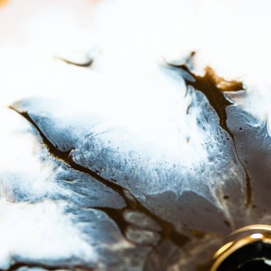 Epoksi reçine sanatı. Tasarım için soyut kompozisyon. Makro fotoğrafı