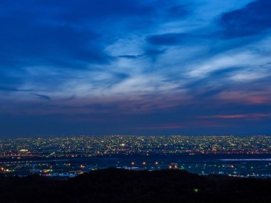 Gece görüş-in Taichung Mavi Otoban üzerinden. (Dadu, Tayvan)