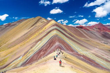 Rainbow Mountain in Cusco, Peru. clipart