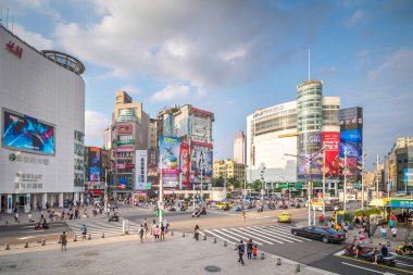 Taipei, Tayvan - 27 Haziran 2018: Ximending ünlü alışveriş Wanhua ilçe kuzeyinde.