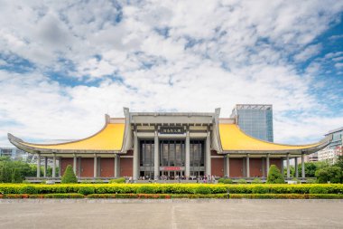 Taipei, Tayvan - 17 Haziran 2018: Ulusal Dr. Sun Yat-sen Memorial Hall, Taipei City dönüm noktası.