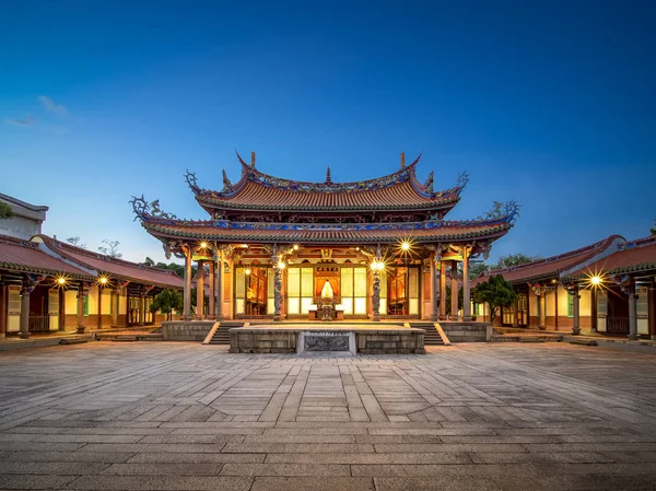 Taipei Confucius Tempel Natten Taiwan — Stockfoto