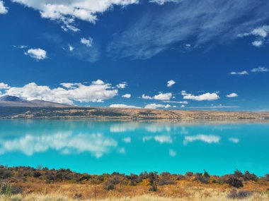 Lake Pukaki yakınındaki Twizel, Mt Cook Milli Park South Island, Yeni Zelanda