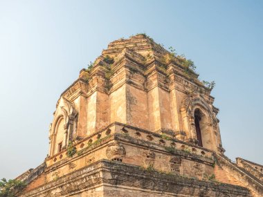 Wat Chedi Luang, Tayland, Chiang Mai 'de bir Budist tapınağı..