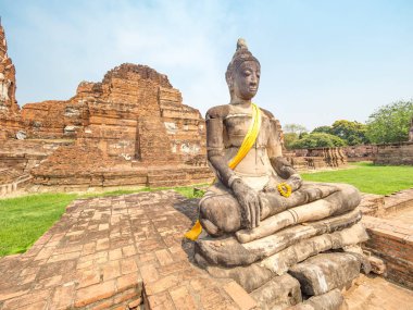 Wat Mahathat, Ayutthaya Büyük Kalıntı Tapınağı, Tayland.