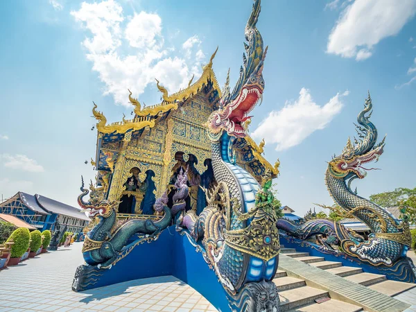 Wat Rong Suea Ten Modrý Chrám Chiang Rai Thajsko — Stock fotografie