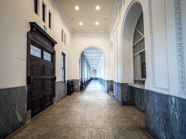 Tainan, Tayvan-16 Eylül 2019: Tainan yargı Müzesi 'nin iç mekanları.