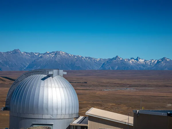 Luchtfoto Met Het Observatorium Vanaf Top Van Mount John Lake — Stockfoto