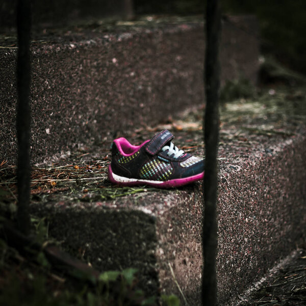 a pair of sneakers on the ground