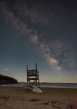 Maine Acadia Milli Parkı üzerinde Samanyolu