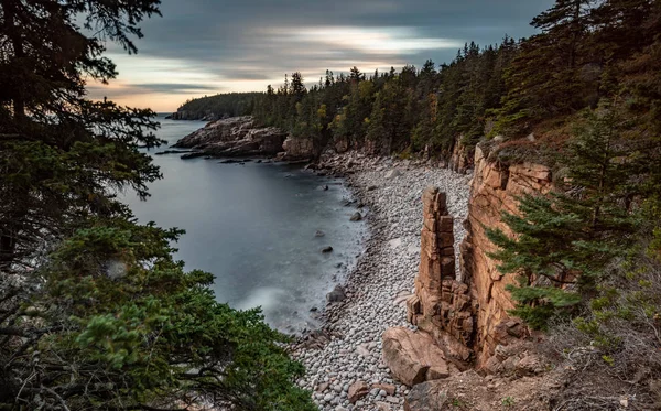 Sonnenaufgang Über Der Küste Von Maine Acadia Nationalpark — Stockfoto