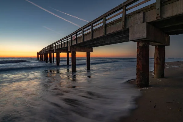 Fishing Pier Sunrise Florida — Zdjęcie stockowe